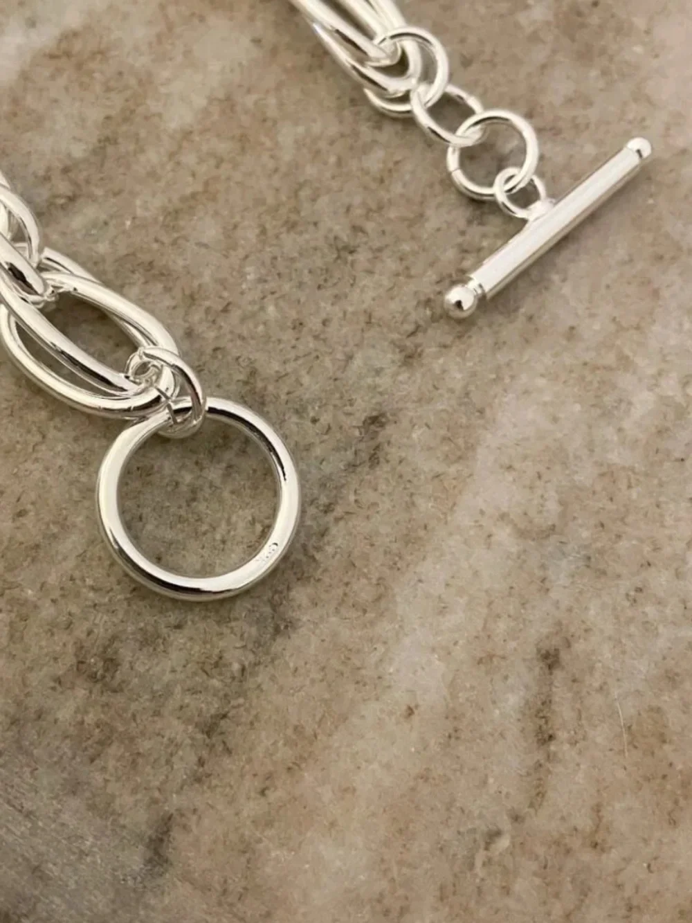 925 Sterling Silver Chunky Chain Link Bracelet Silver Large Link Bracelet